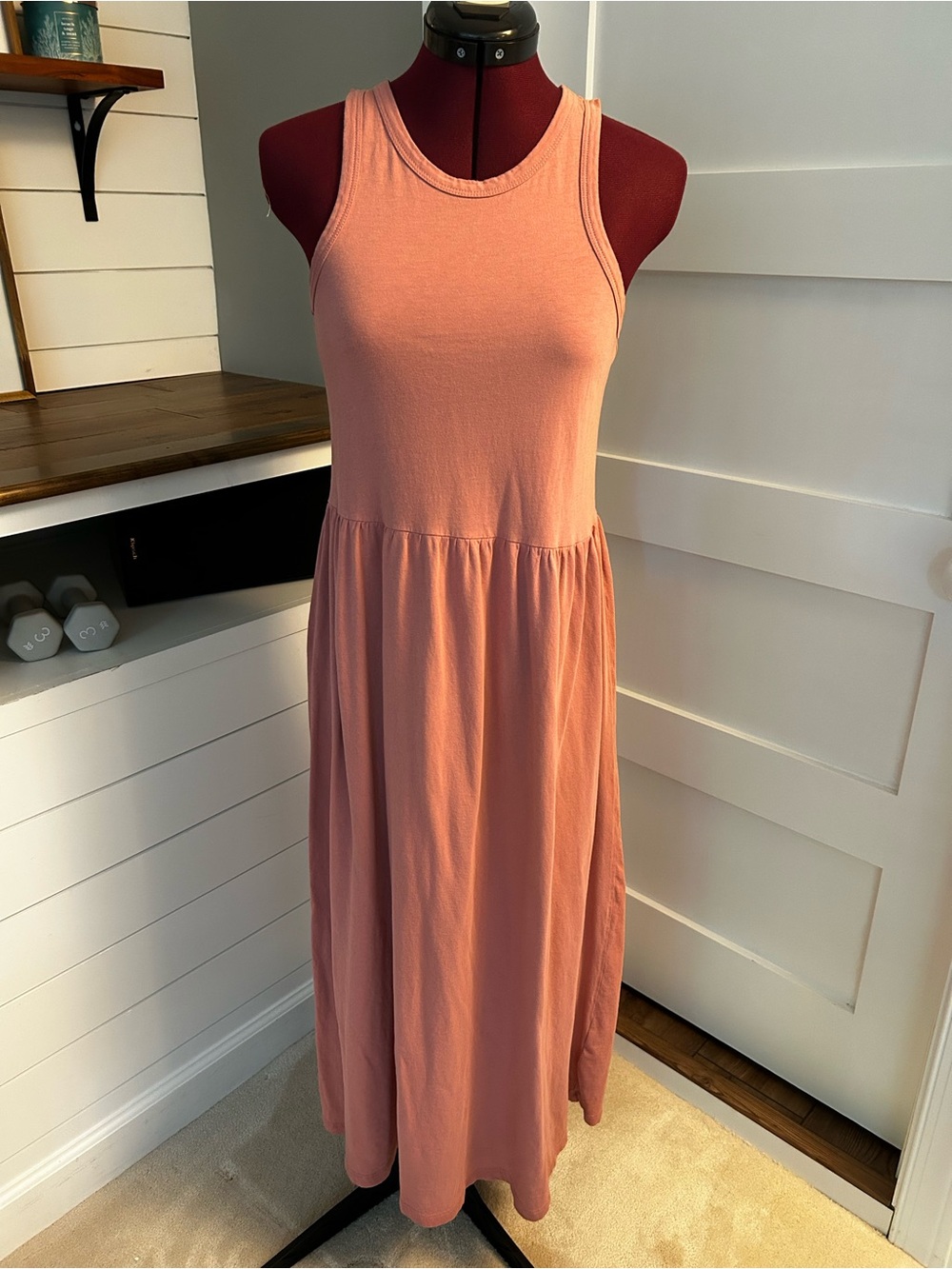 J. Crew Sleeveless Dusty Rose Maxi Dress